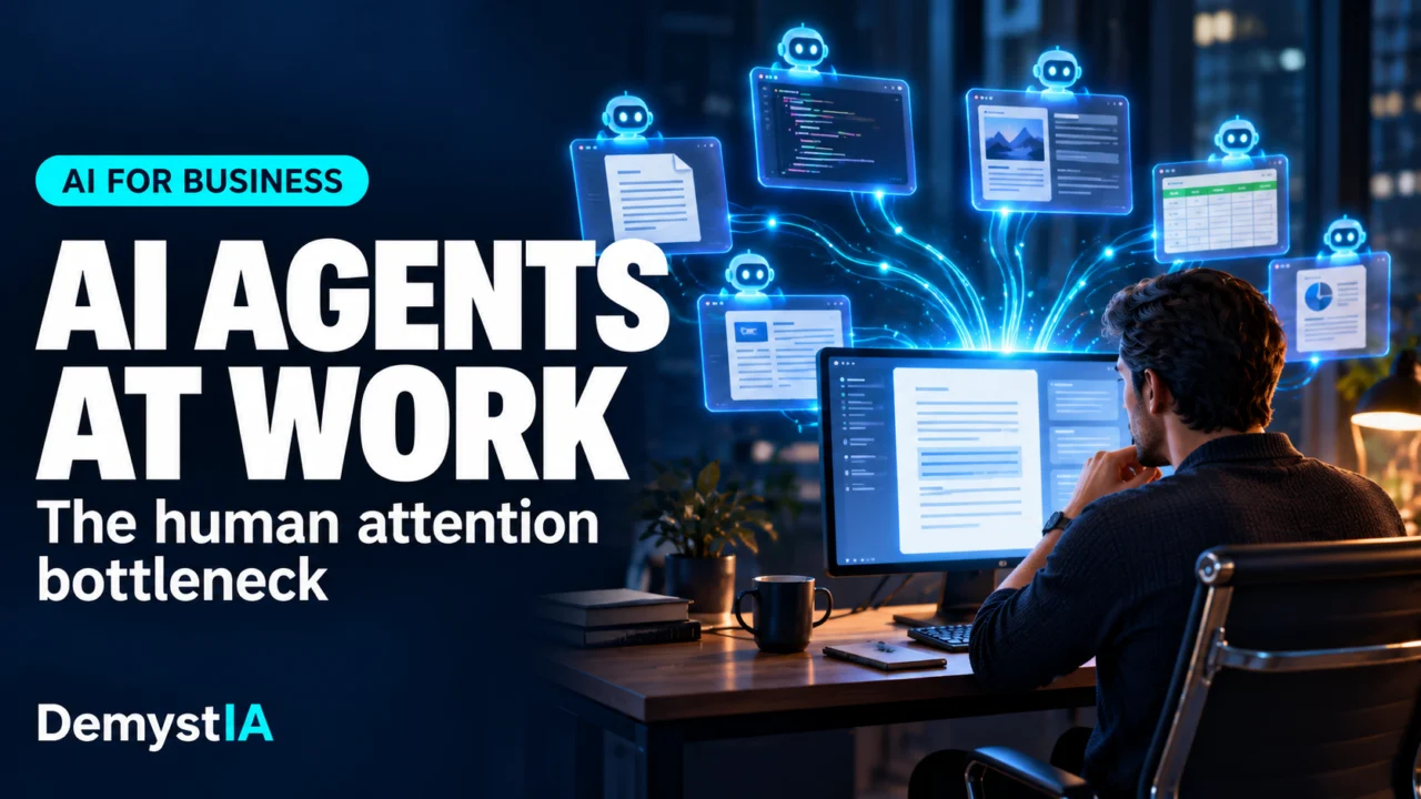 AI agents at work and the human attention bottleneck