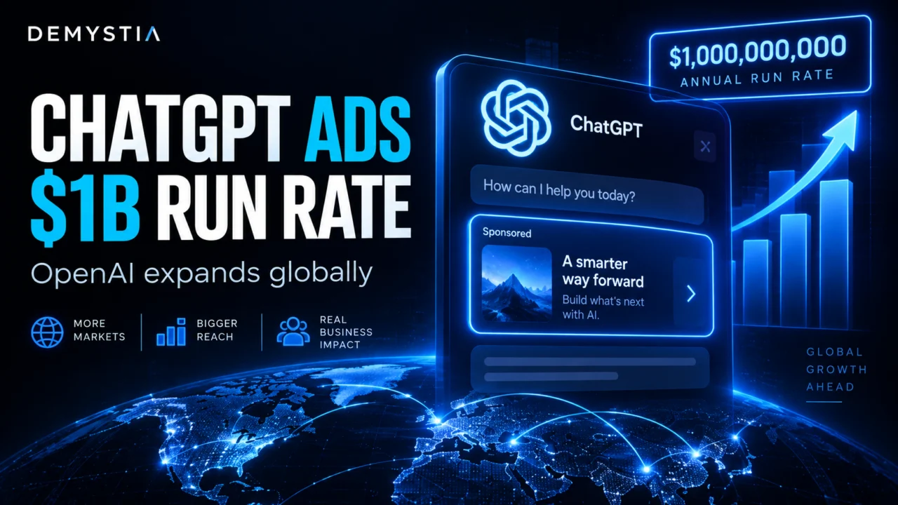 ChatGPT Ads Hits $1 Billion Run Rate as OpenAI Expands Its Advertising Business Globally