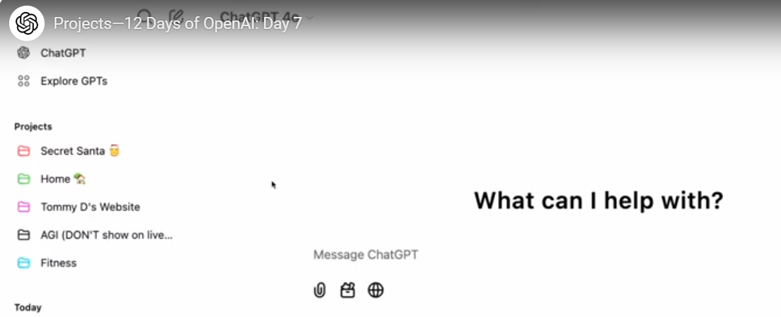 Chatgpt Projects Example by OpenAI